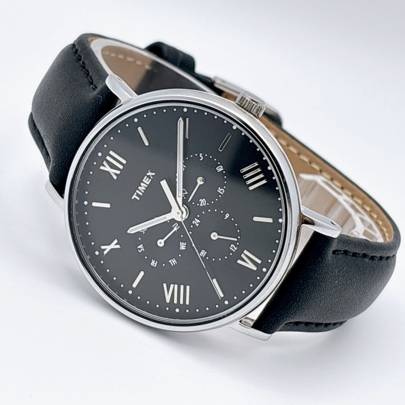 TIMEX タイメックス マルチファンクション 黒文字盤 新品電池交換済