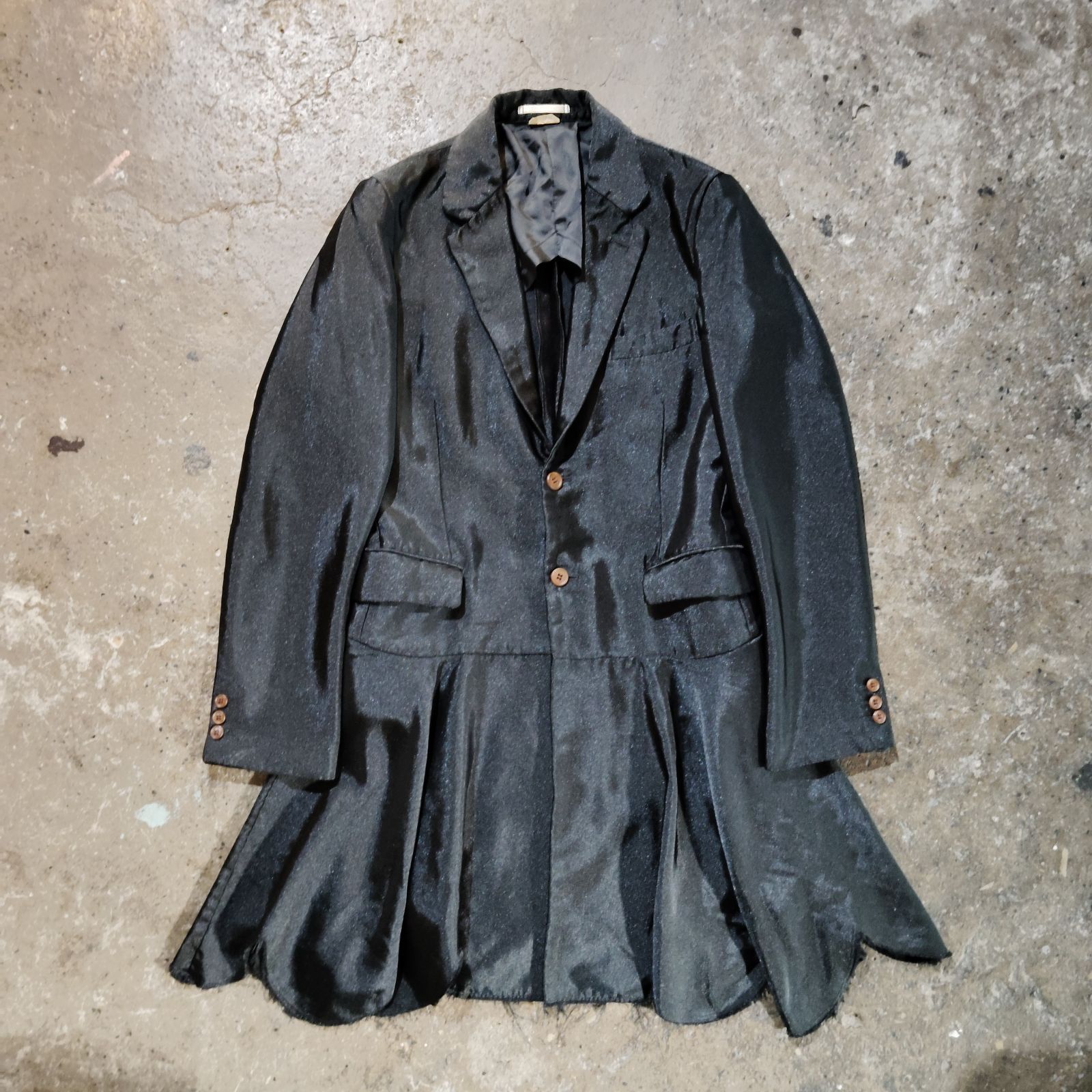 COMME des GARCONS HOMME PLUS 20ss エステル縮絨カットオフロング
