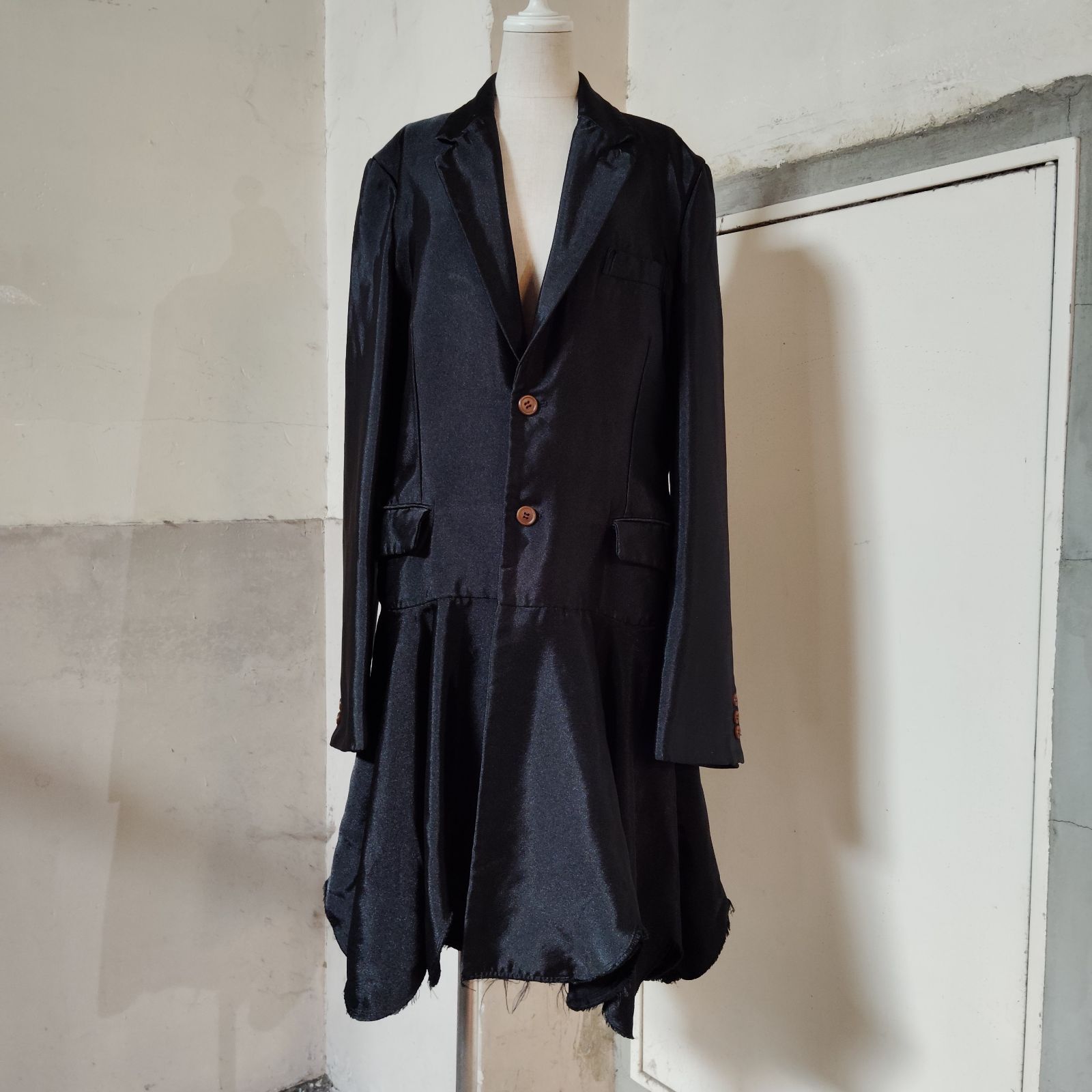 お*ん様 コムデギャルソンオムプリュス　AD2019 AWコート COMME des GARCONS HOMME PLUS 20ss エステル縮絨カットオフロング