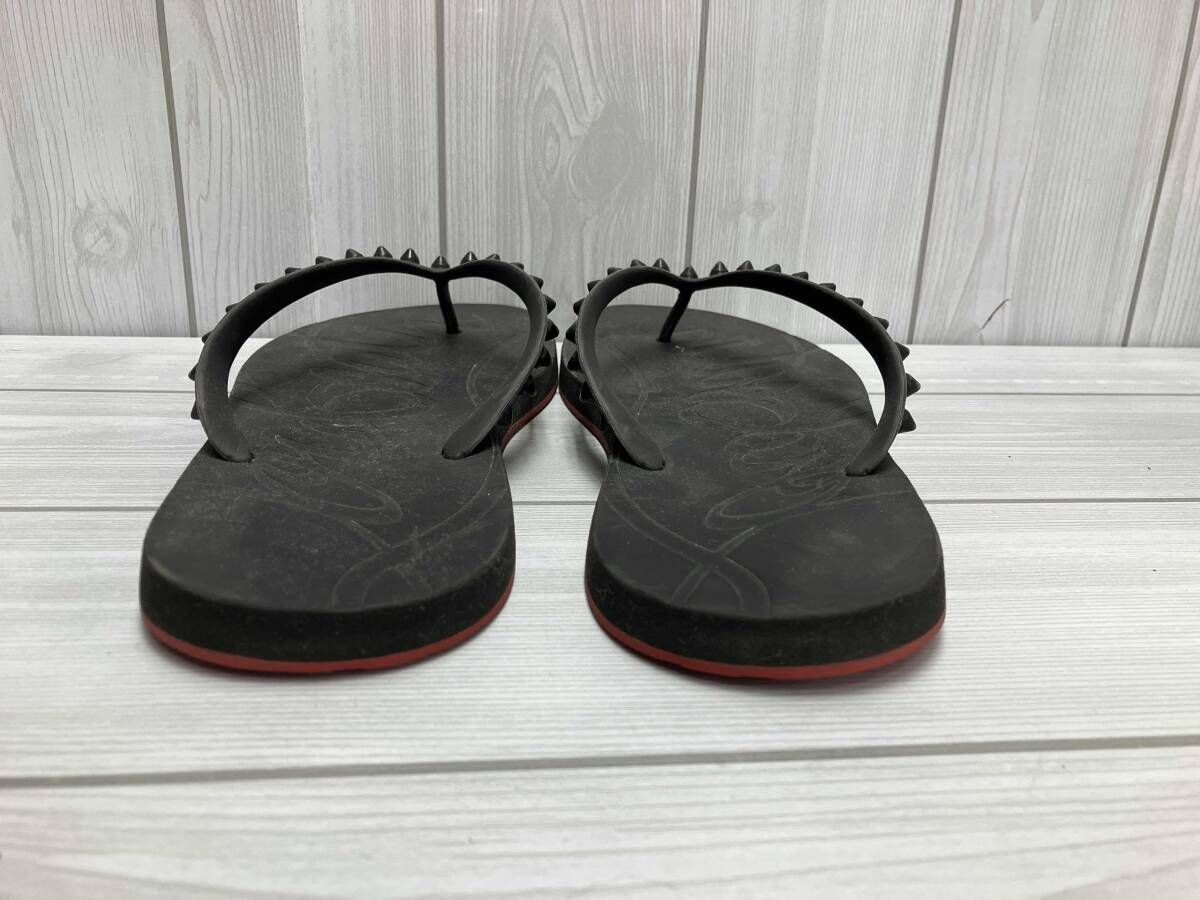 Christian Louboutinスタッズ ビーチサンダル40 Christian Louboutin/／ビーチサンダル／スタッズ／ブラック 【公式通販】