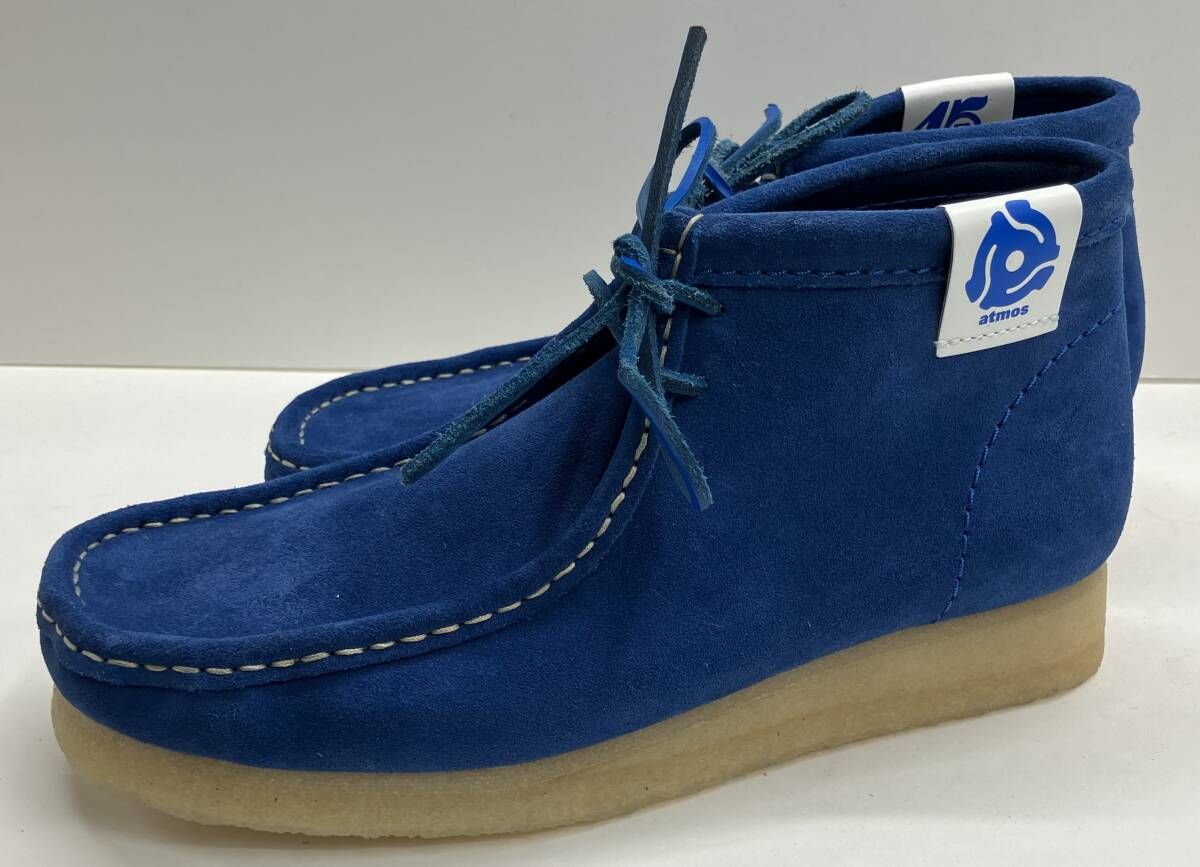 Clarks × atoms Wallabee BT Manhattan Records クラークス アトモス ワラビーブーツ デザートブーツ ブルー メンズ 26cm