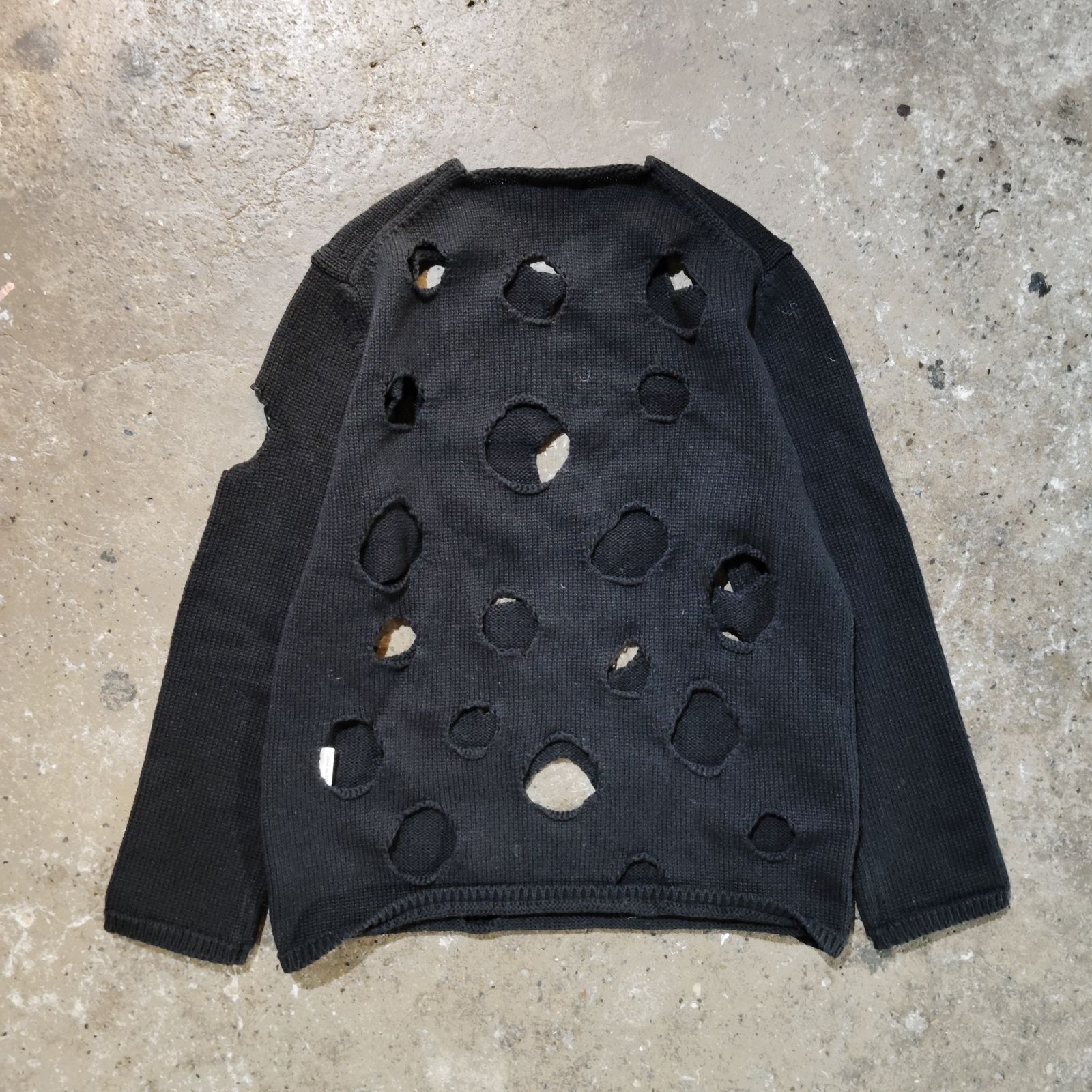 BLACK COMME des GARCONS 19ss 穴あきニット ブラックコムデギャルソン