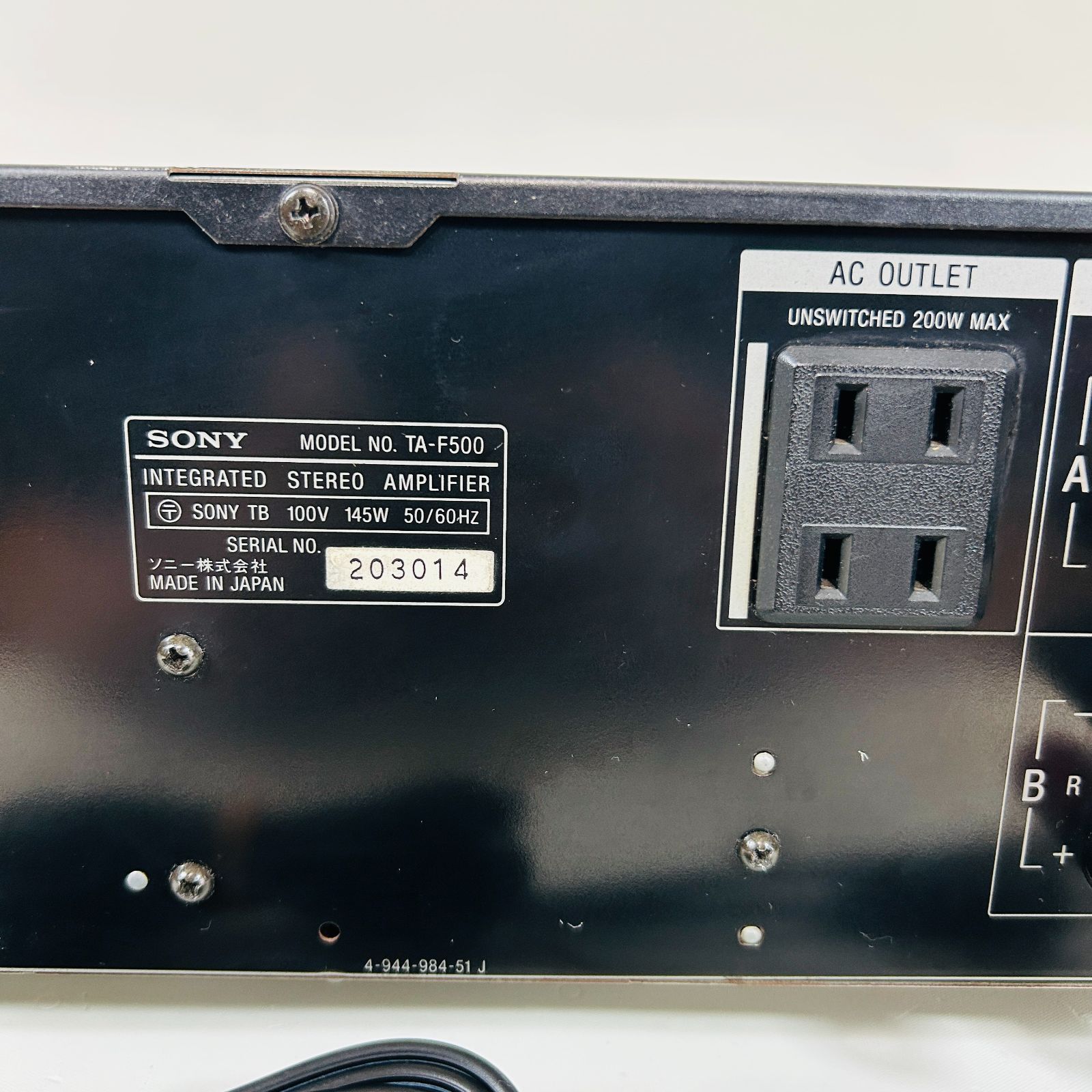 現状品】SONY ソニー プリメインアンプ TA-F500 (B) ブラック