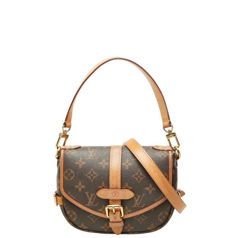 ルイ ヴィトン モノグラム ソミュールBB ハンドバッグ ショルダーバッグ 2WAY M46740 ブラウン PVC レザー レディース LOUIS VUITTON【1-0279520】