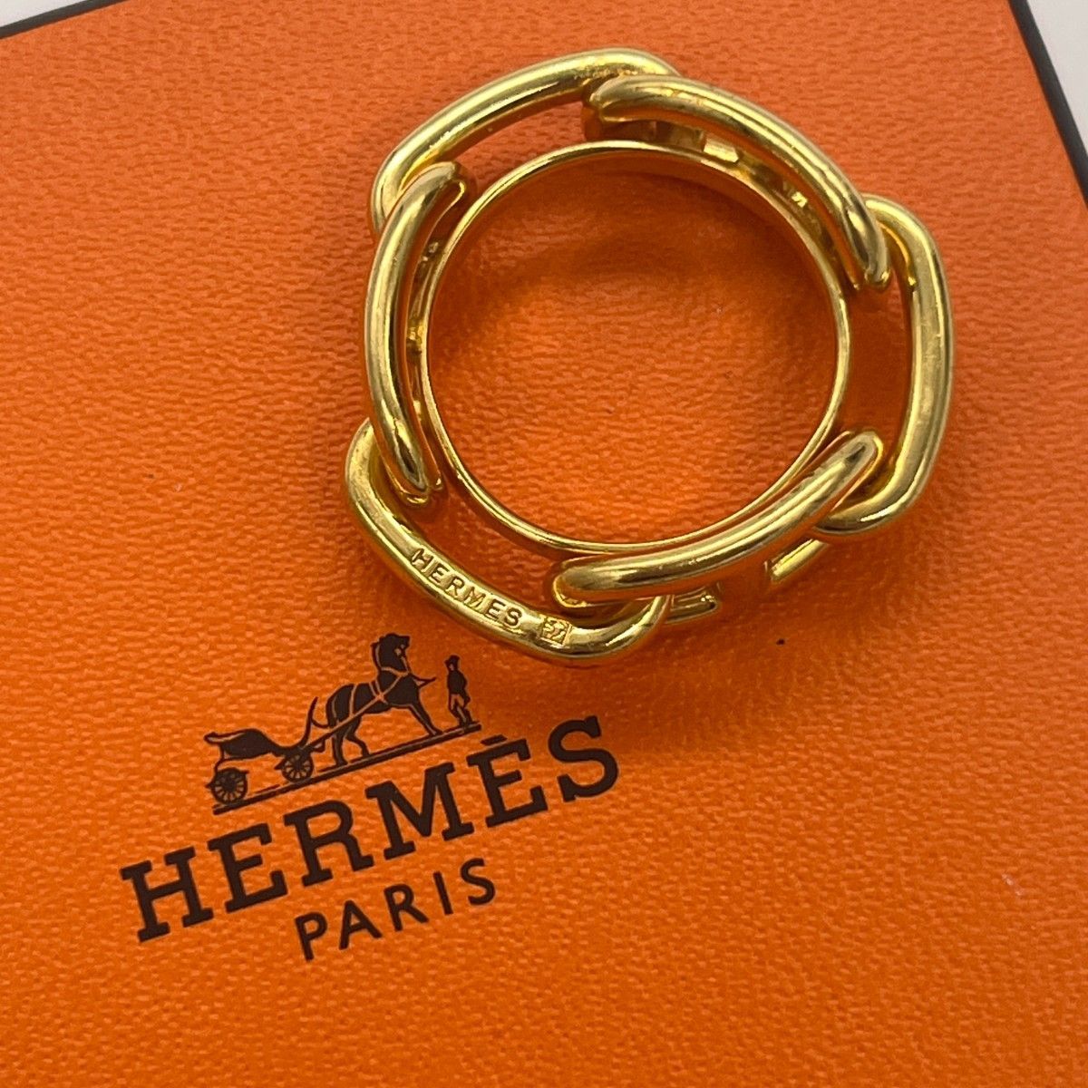 エルメス スカーフリング ゴールド 本体のみ HERMES アクセサリー