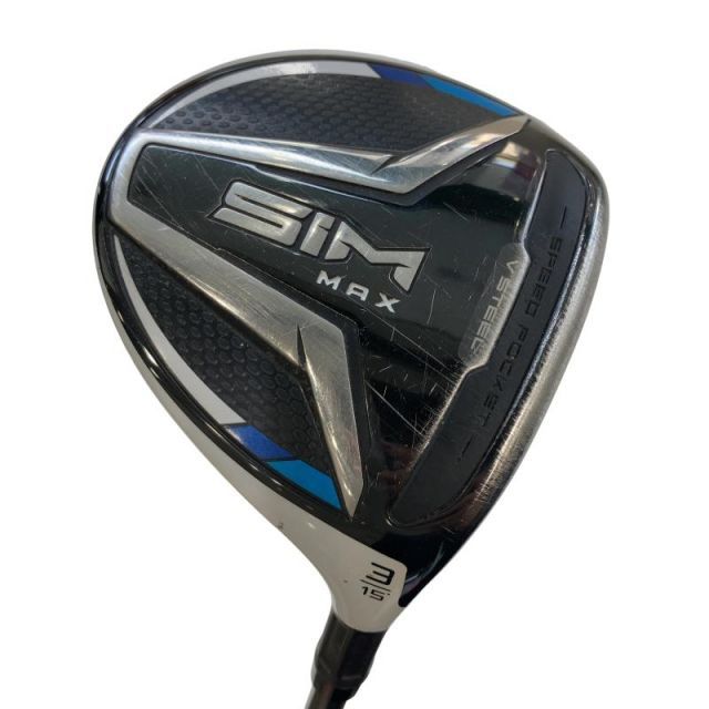 【中古】 テーラーメイド SIM MAX 3W フェアウェイウッド FW TENSEI BLUE TM50(FW) (フレックスS) メンズ 男性用 右利き 右用 Dランク ゴルフクラブ