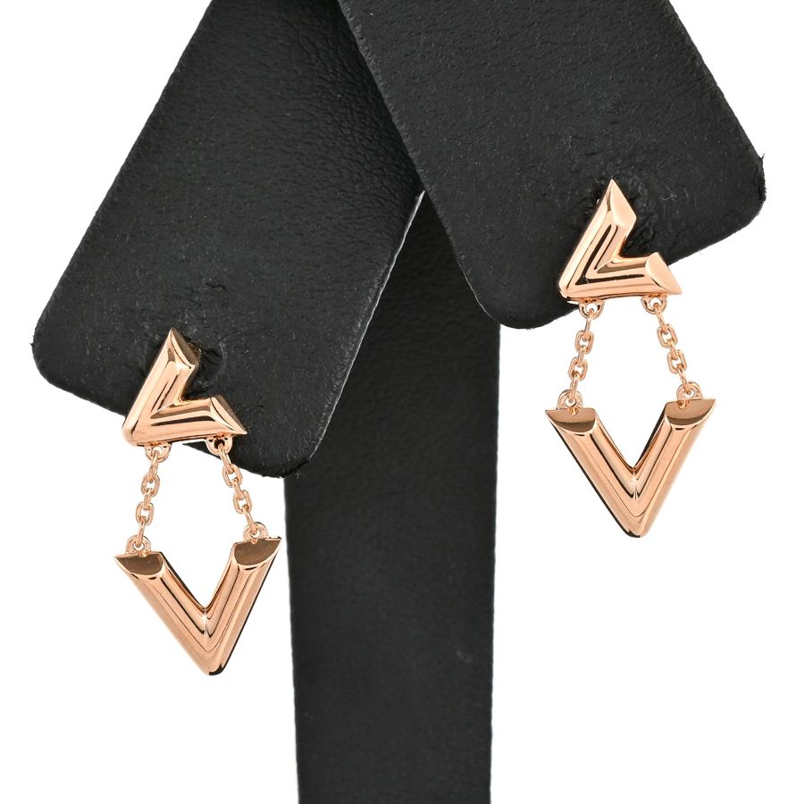 【極美品】ヴィトン　ピアスLVヴォルト　アップサイドダウン LOUIS VUITTON ルイヴィトン ピアス LVヴォルト アップサイド ダウン
