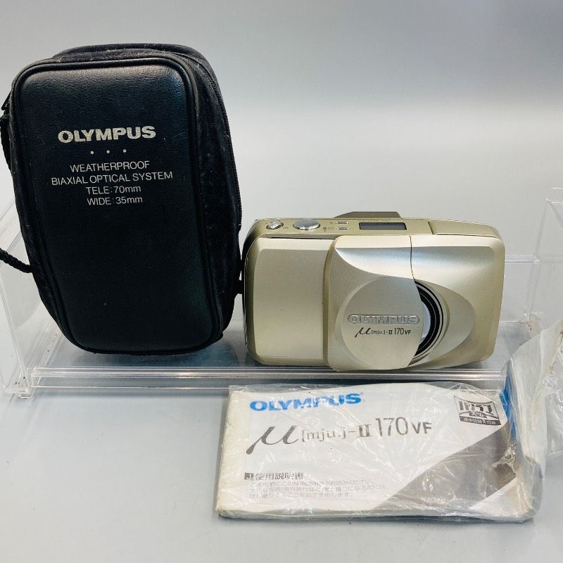 動作未確認】Olympus フィルムカメラ μ[mju:]-II 170VF シルバー 銀