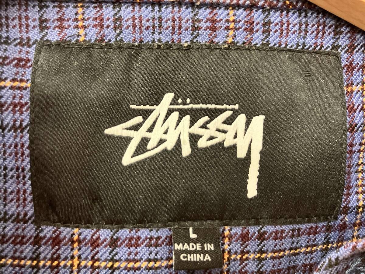 sTussY/その他ジャケット/ボールジップ チェックブルー系/サイズL