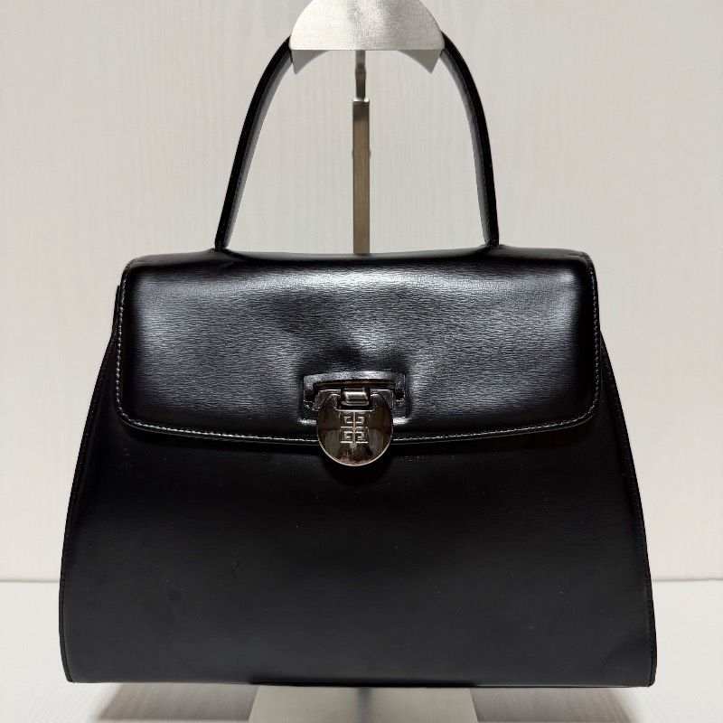 GIVENCHY ジバンシー ハンドバッグ ブラック レザー 日本製 フォーマル
