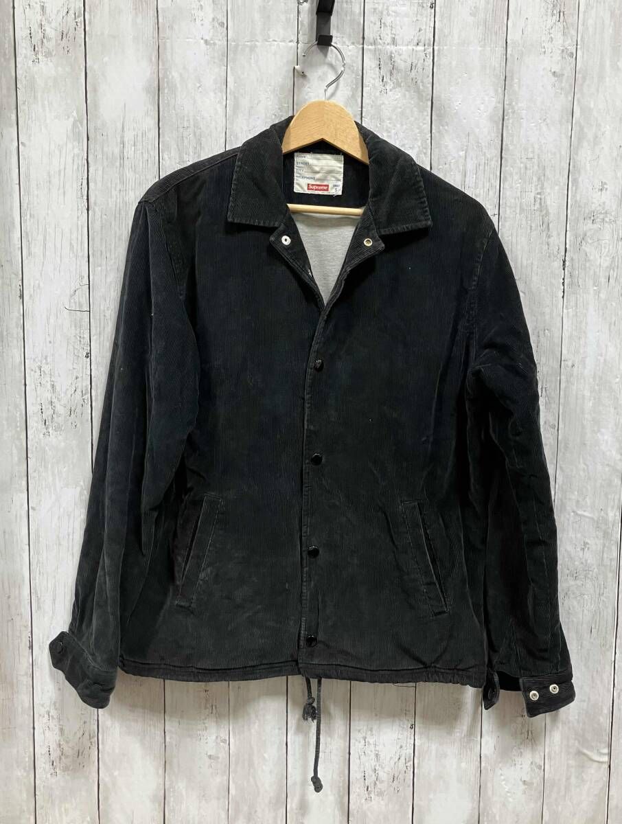 Supreme/その他ジャケット/11AW Corduroy Coaches Jacket/ブラック/シュプリーム/サイズS