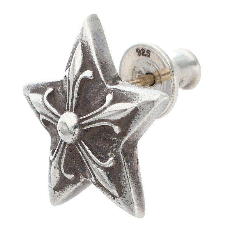クロムハーツ LRG CO STAR/スタースタッド シルバーピアス メンズ