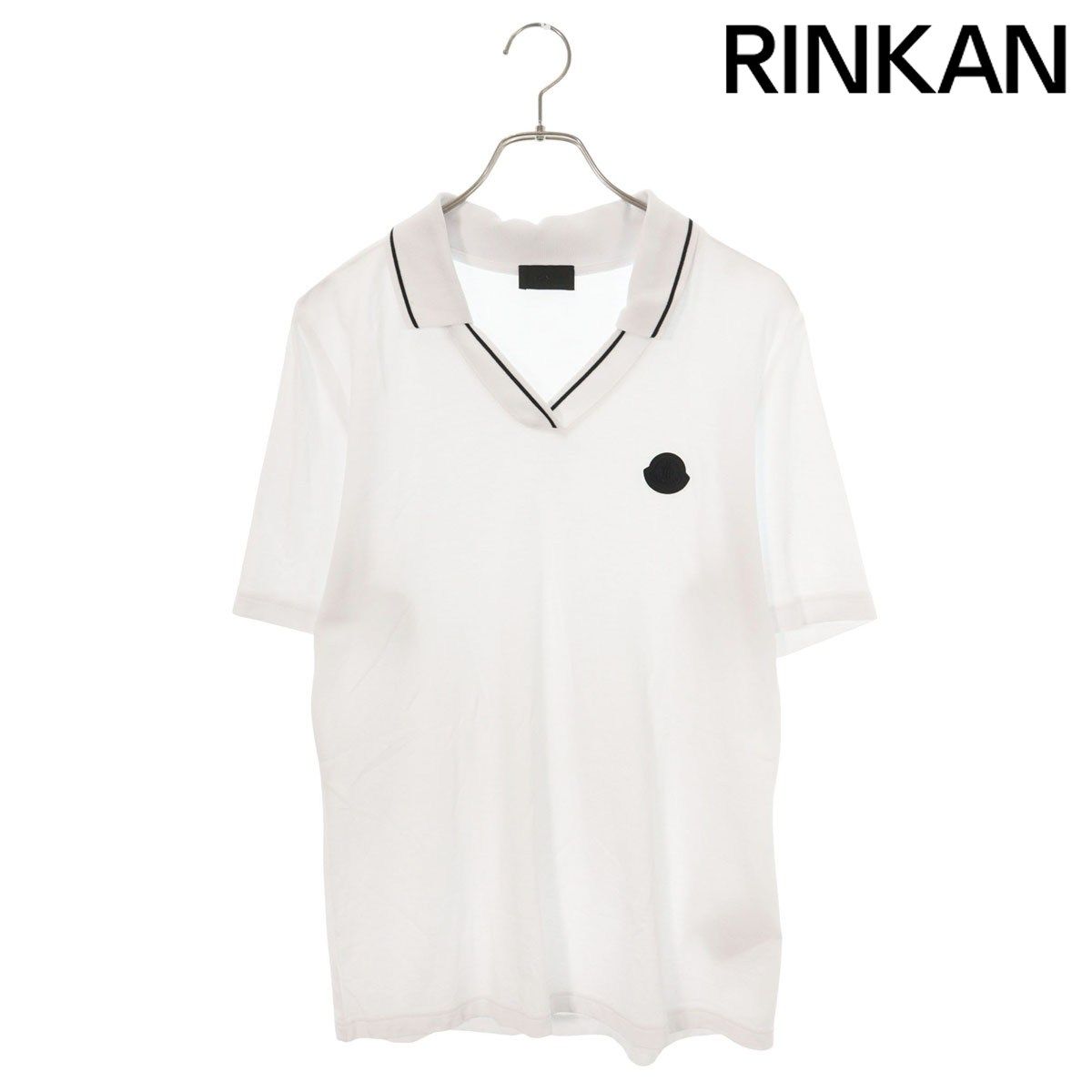モンクレール J10938A0000 899TW ワッペン付き半袖ポロシャツ レディース XL