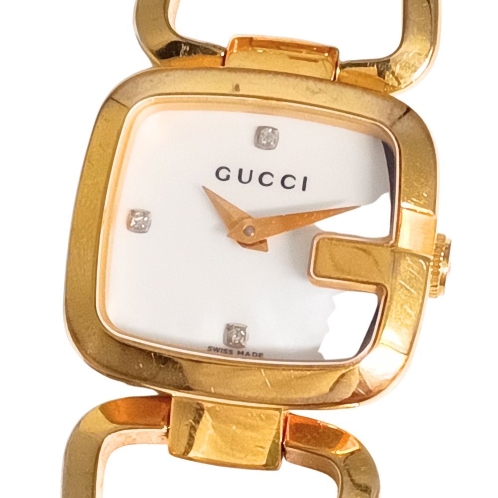 GUCCI グッチ 125.5 Gコレクション 3Pダイヤ シェル文字盤 クォーツ レディース 腕時計 正規品 / C1192
