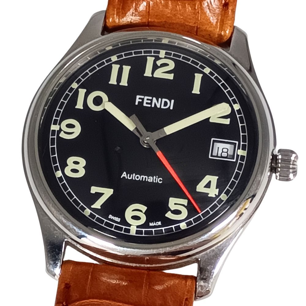 FENDI フェンディ 200G デイト 裏スケルトン 自動巻き メンズ 腕時計 正規品 / C1261