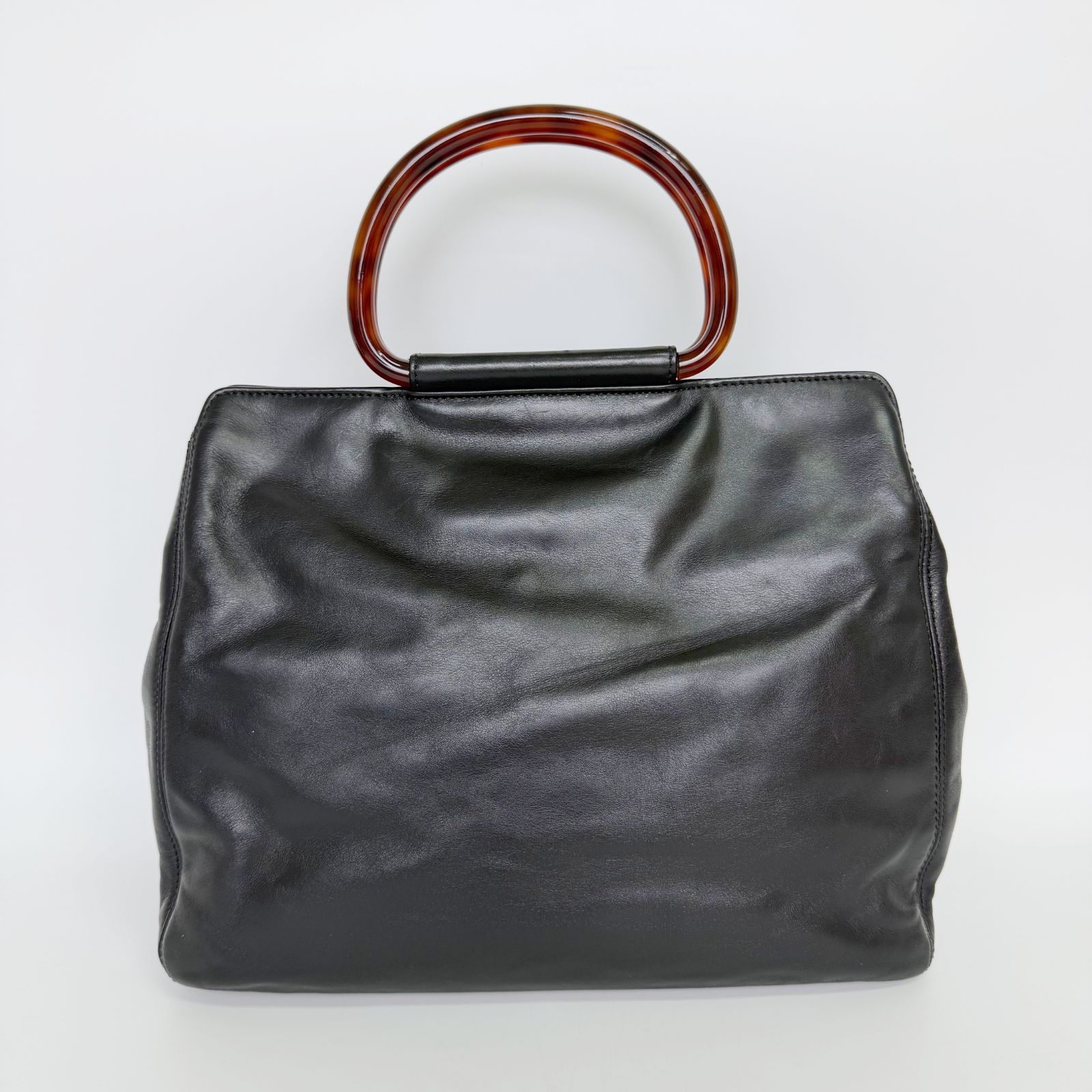 中古】CHANEL シャネル ココマーク べっ甲ハンドル ハンドバッグ