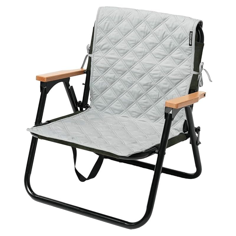 【新品】 [クイックキャンプ] 1秒で展開 折りたたみ 一人掛け ローチェア 耐荷重100kg リビング ソファ ベランダ アウトドア 釣り スポーツ観戦 コンパクト カーキ カバーセット