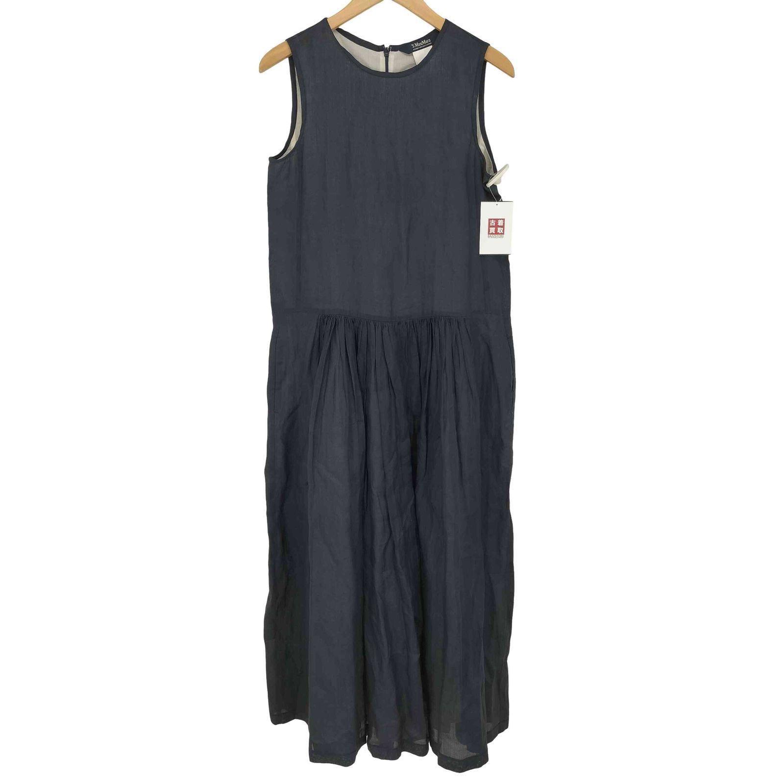エスマックスマーラ S Max Mara 綿100% ノースリーブ ワンピース