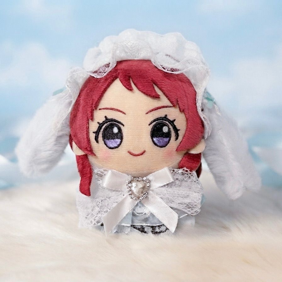 ぬい服 ヘッドドレス 水色うさぎちゃん ちびぐるみ 10cm - メルカリ