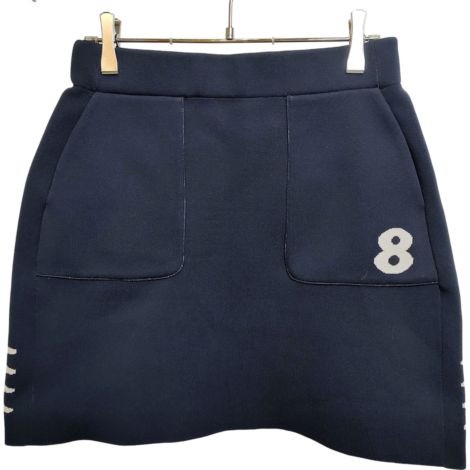 Muta Marine Golf Women's YMME-240147 3 Navy/White Side Line Jacquard Knit Skirt