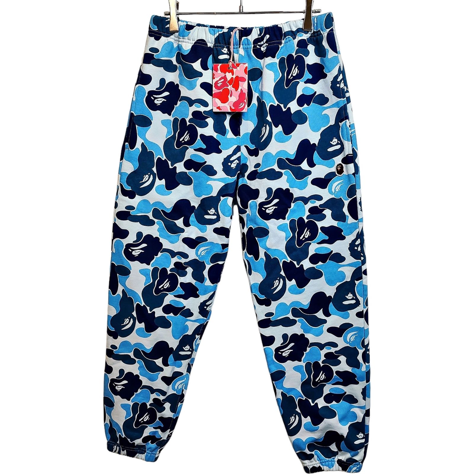 A BATHING APE ア・ベイシング・エイプ ABC CAMO SWEAT PANTS カモフラ スウェット パンツ 001PTK802006L XS ブルー メンズ