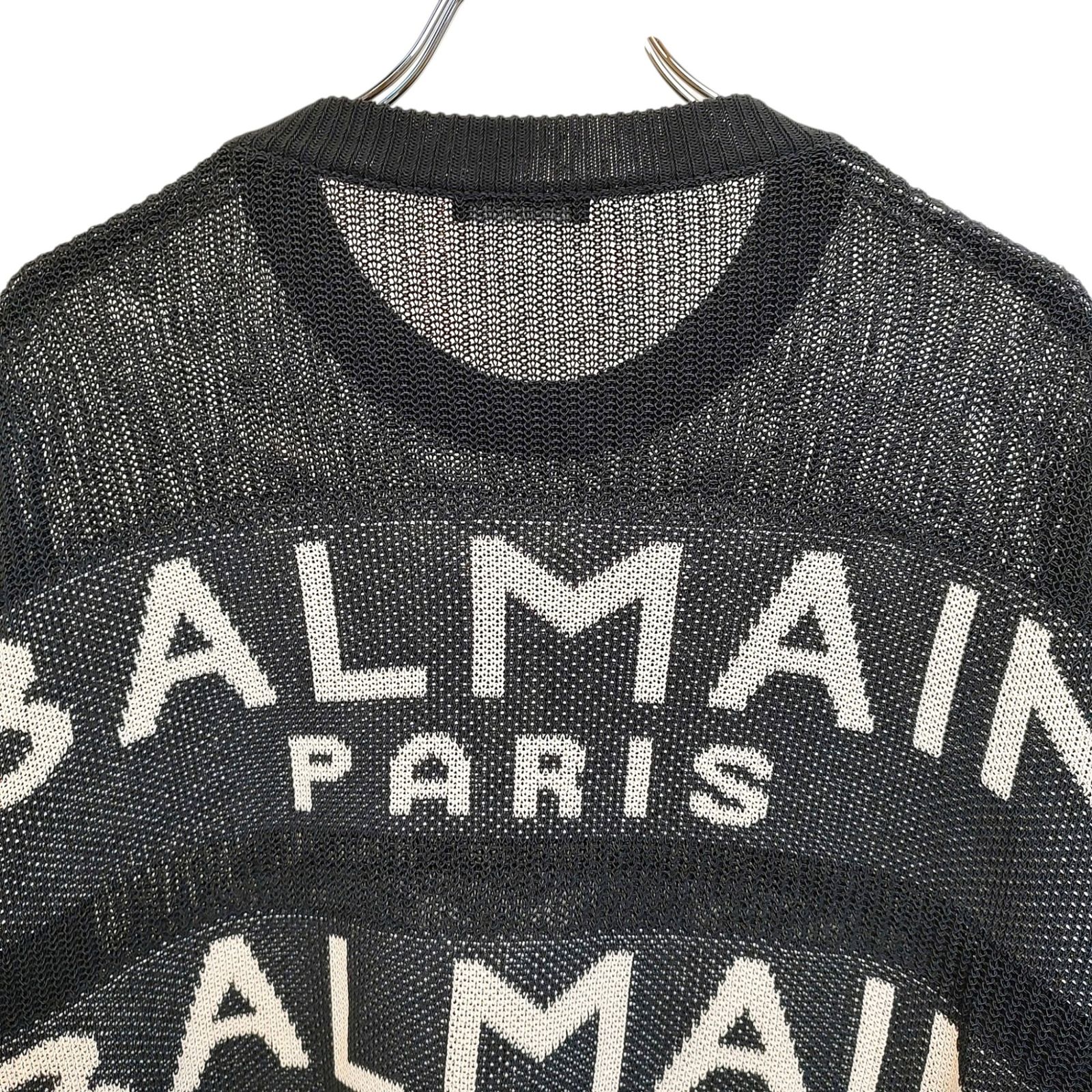BALMAIN バルマン Jacquard sweater ロゴ・インターシャニット