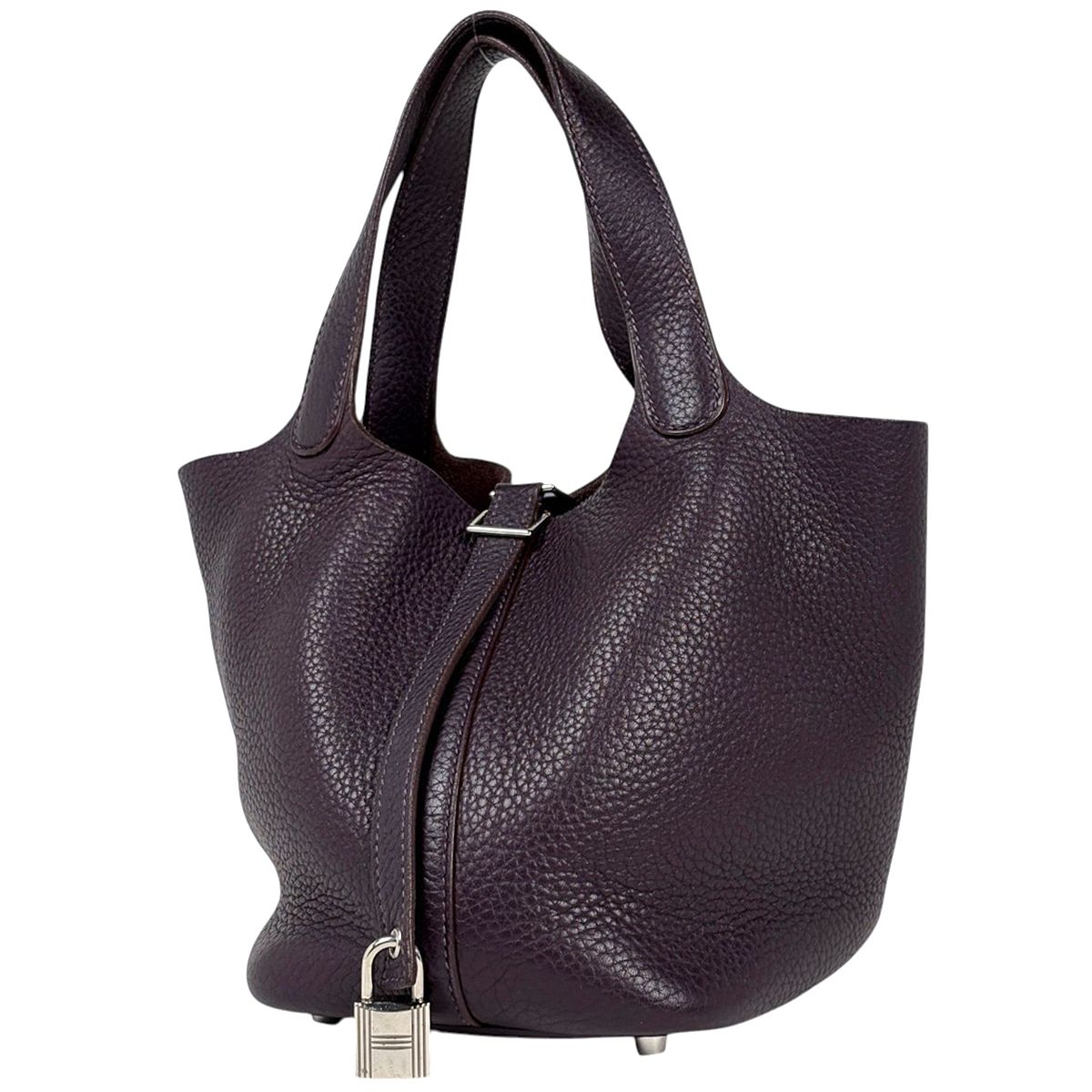 エルメス HERMES ピコタンロック ハンドバッグ ミニバッグ トリヨンクレマンス レザン R レディース 【中古】