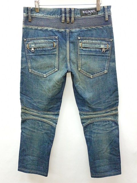 E291 [人気] BALMAIN バルマン デニムパンツ 29 インディゴ バイカーデニムパンツ W4HT500C711 | ★ E291 [人気] BALMAIN バルマン デニムパンツ 29 インディゴ バイカー