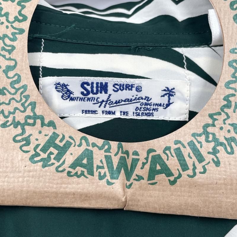 中古】SUNSURF ろぐーす別注 アロハシャツ サイズXXL グリーン