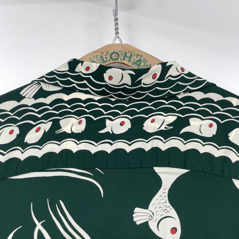 中古】SUNSURF ろぐーす別注 アロハシャツ サイズXXL グリーン