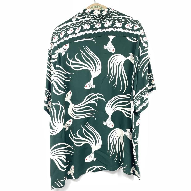 中古】SUNSURF ろぐーす別注 アロハシャツ サイズXXL グリーン