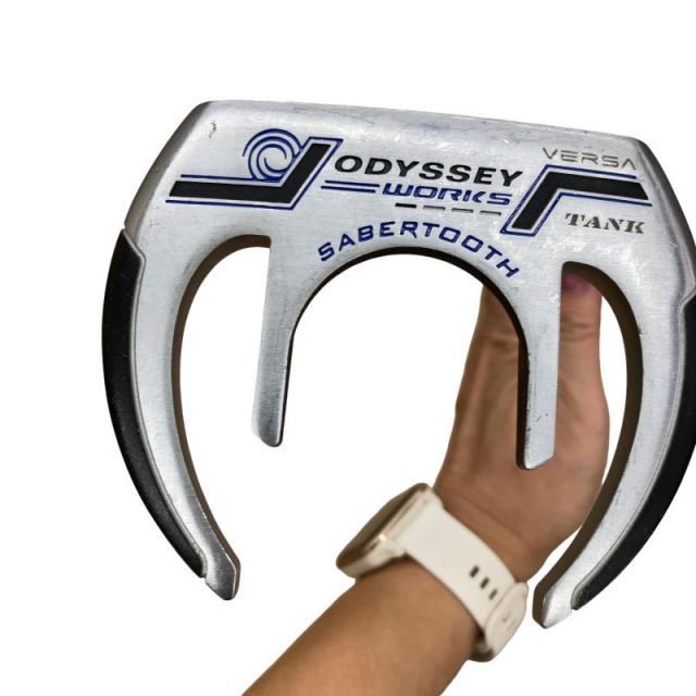 【中古】 オデッセイ WORKS VERSA SABERTOOTH スーパーストローク2.0 34インチ パター PT スチール (フレックスその他) メンズ 男性用 右利き 右用 Dランク ゴルフクラブ