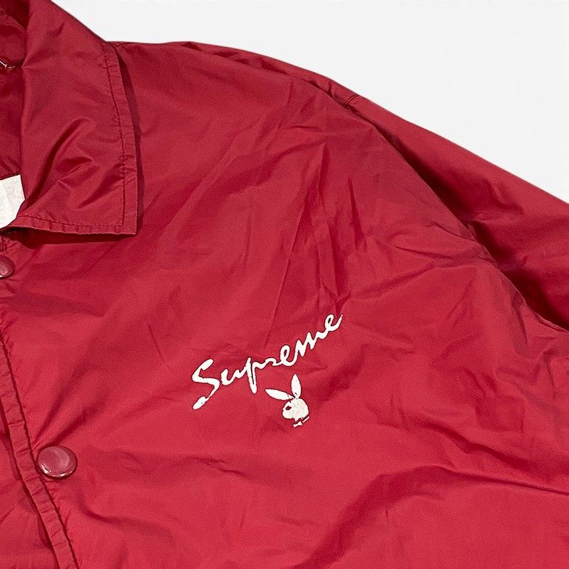 Supreme シュプリーム プレイボーイ コーチジャケット 裏フラシ レッド