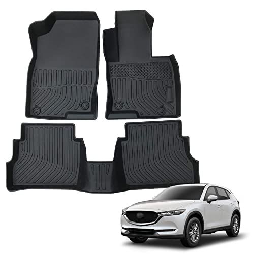 マツダ cx5 kf系 フロアマット 防水 純正 ゴムマット 3d 車種別専用 2017.2-2021.11 運転席+リア 後部座席 TPE素材 滑り止め カーマット 立体保護 足元マット カスタム ラバーマット 車内装 インテリア アクセサ f577124d