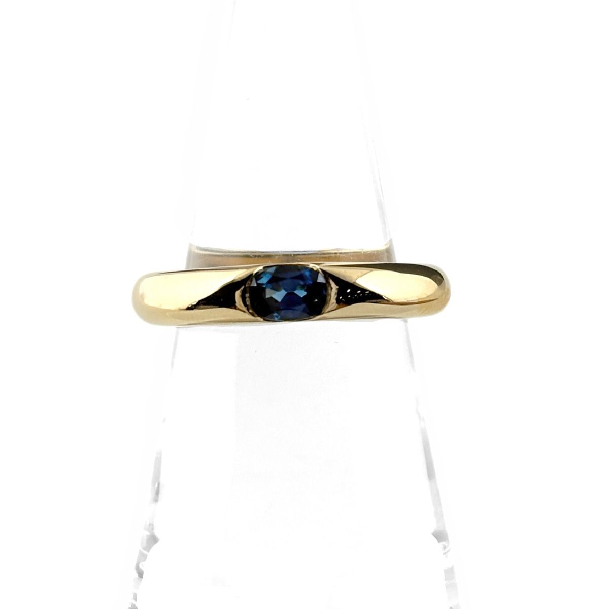 カルティエ CARTIER エリプス リング YG イエローゴールド 指輪 サファイア リング 13.5号 750 サファイア レディース 【中古】