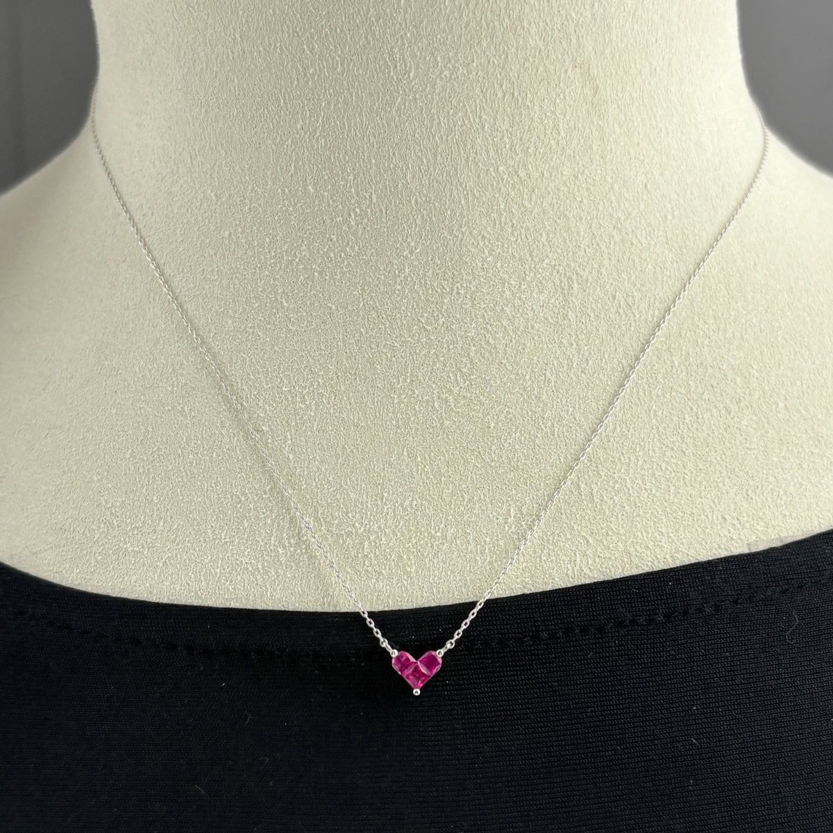 訳ありスタージュエリーハートモチーフ ルビーネックレス STAR JEWELRY 