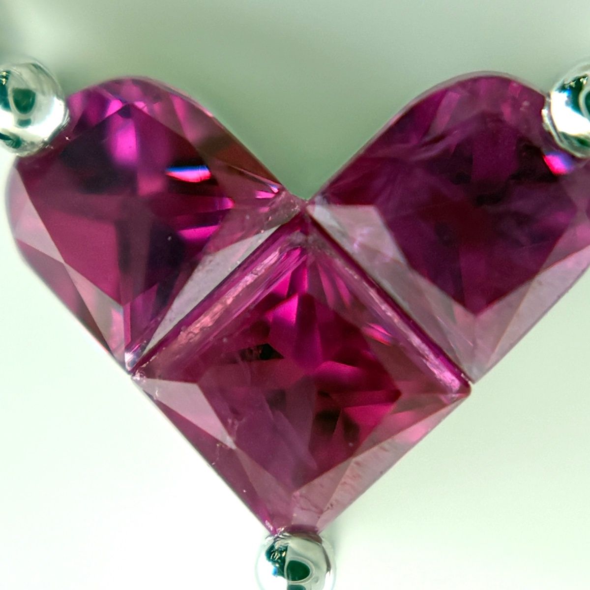訳ありスタージュエリーハートモチーフ ルビーネックレス STAR JEWELRY 