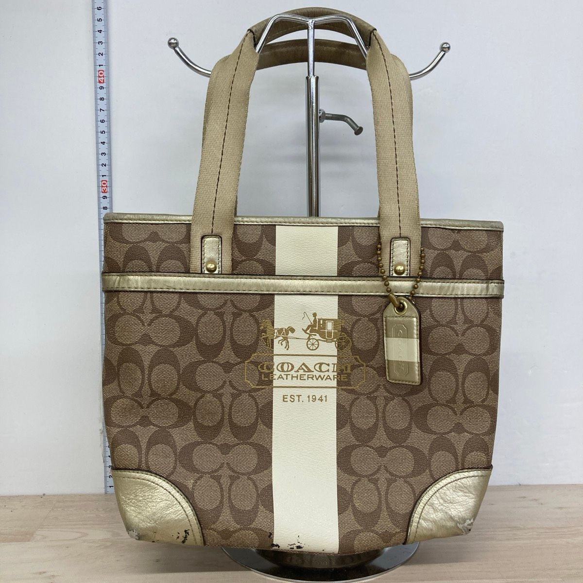 COACH/コーチ シグネチャー ヘリテージ トートバッグ/ハンドバッグ