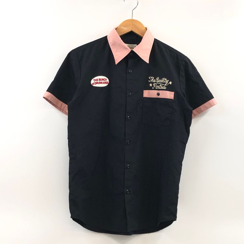 WACKO MARIA ボウリングシャツ S ブラック 中古品】WACKO MARIA ワコマリア BOWLING SHIRT ボウリングシャツ