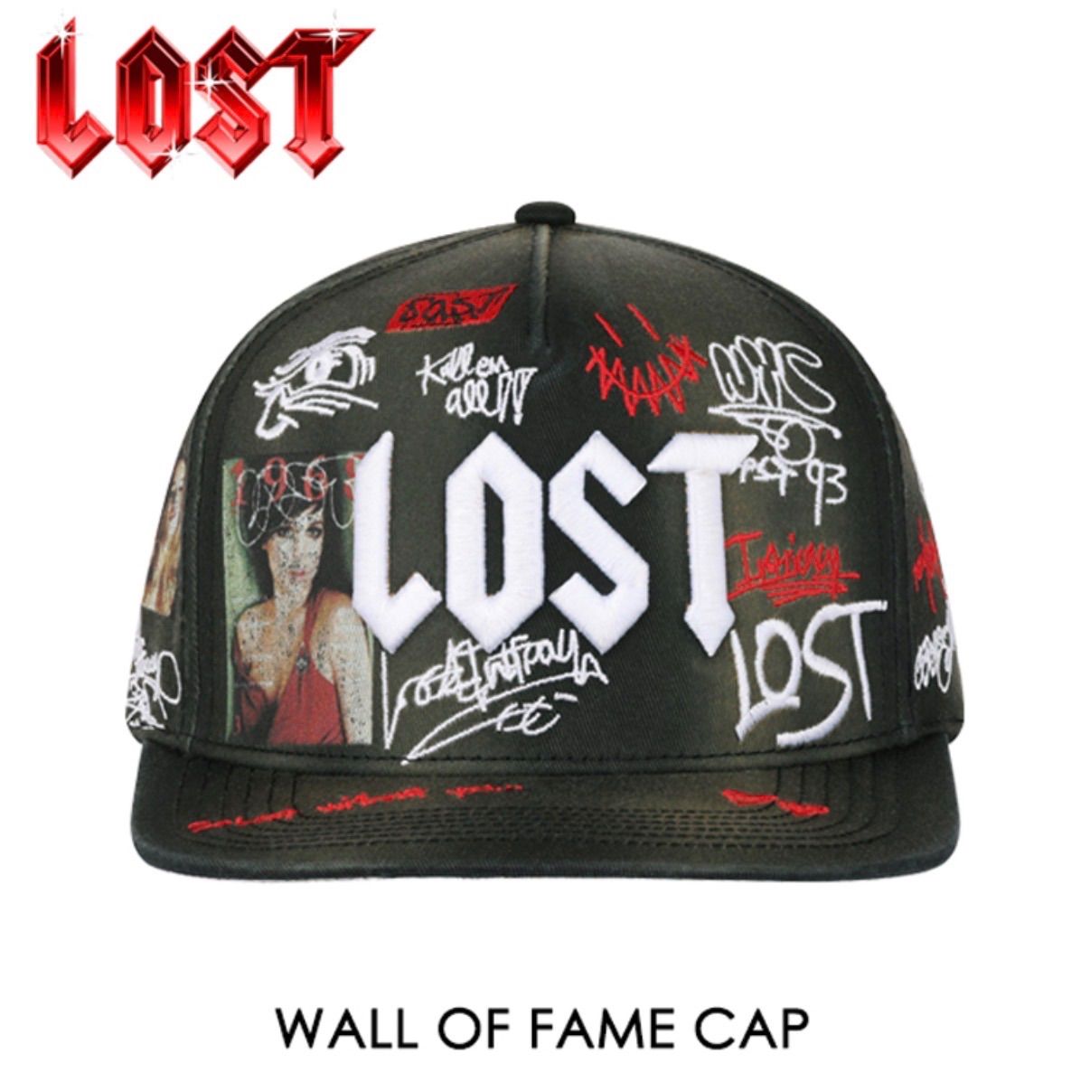 【26SS】 LOST INTRICACY WALL OF FAME CAP 【ウォッシュブラック】【コットンキャップ】【調節可能】【スナップバックキャップ】 18,760円