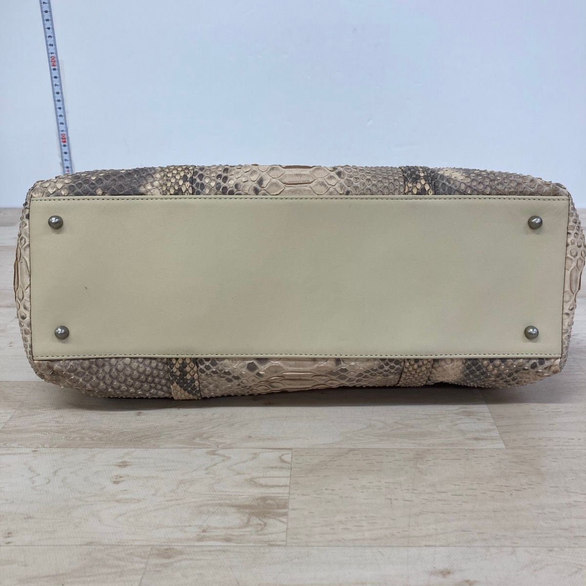 ✨極美品✨JRA認定 パイソン トートバッグ ハンドバッグ 蛇革 グリーン 