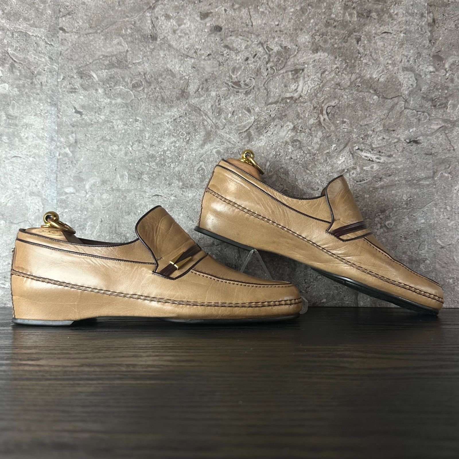 80s-90s vintage MORESCHI Bit Loafer 【ケア済／清潔】S889 