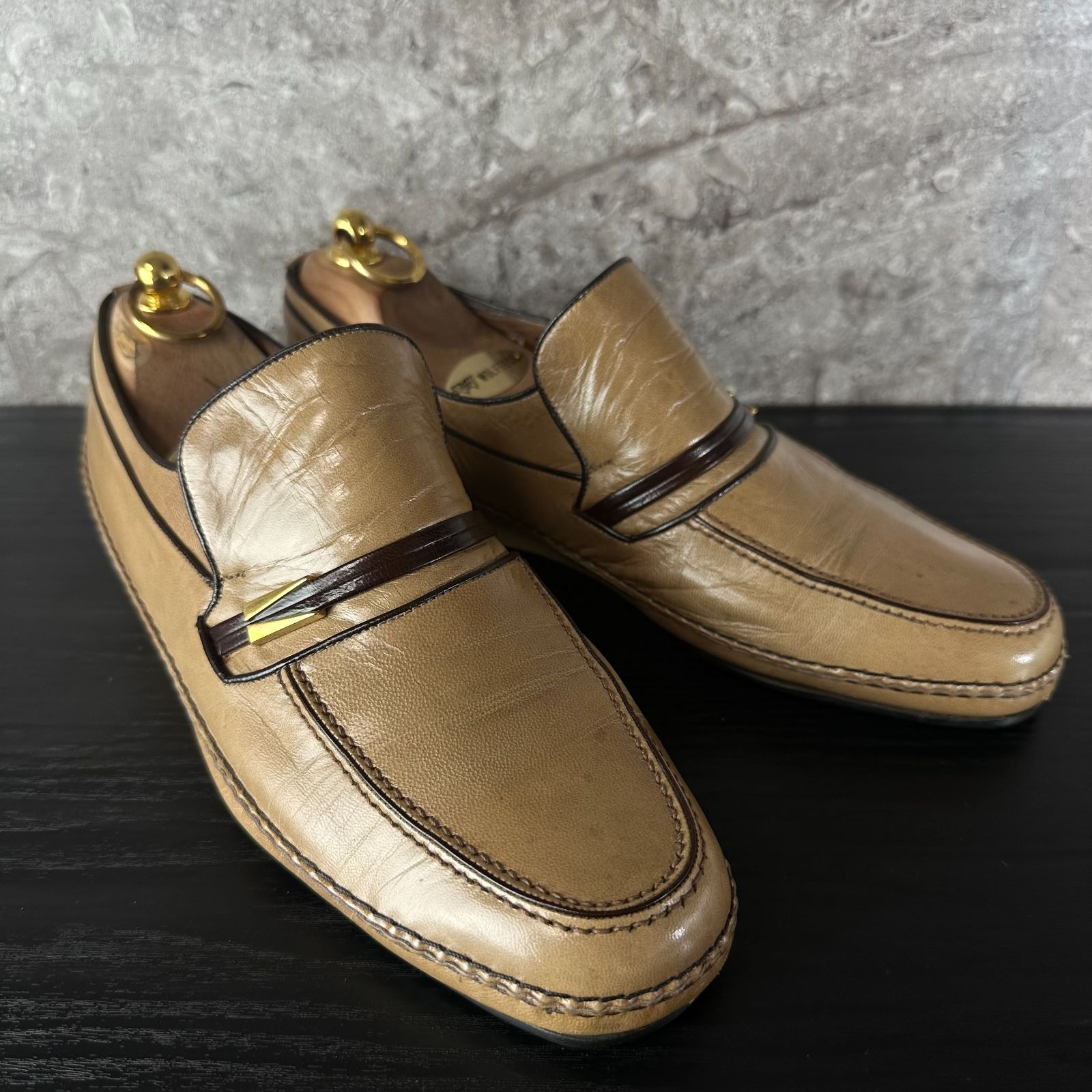 80s-90s vintage MORESCHI Bit Loafer 【ケア済／清潔】S889 