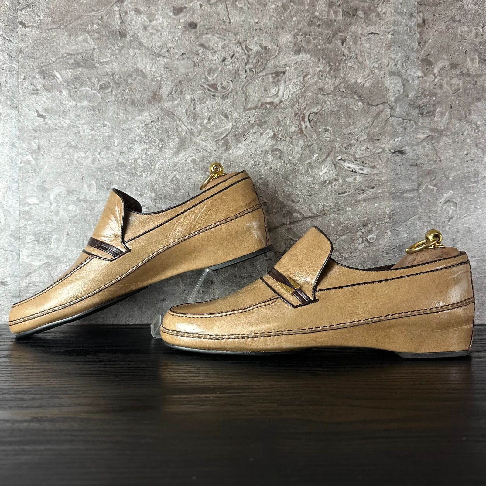 80s-90s vintage MORESCHI Bit Loafer 【ケア済／清潔】S889 
