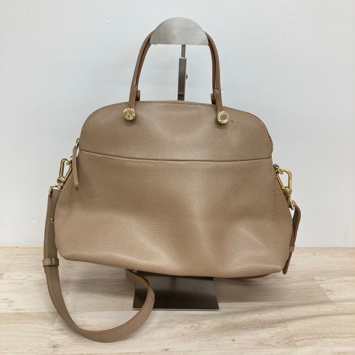FURLA/フルラ 2way ハンドバッグ/ショルダーバッグ ベージュ系 レザー