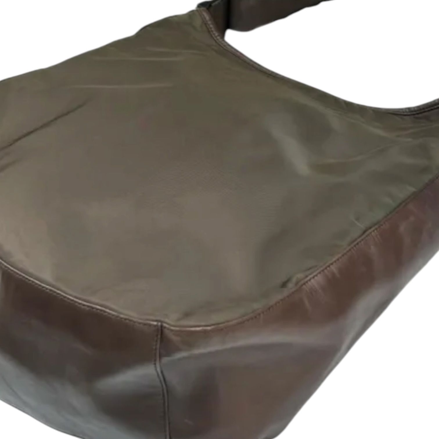 90s PRADA Made in Italy Nylon/Leather Shoulder Bag