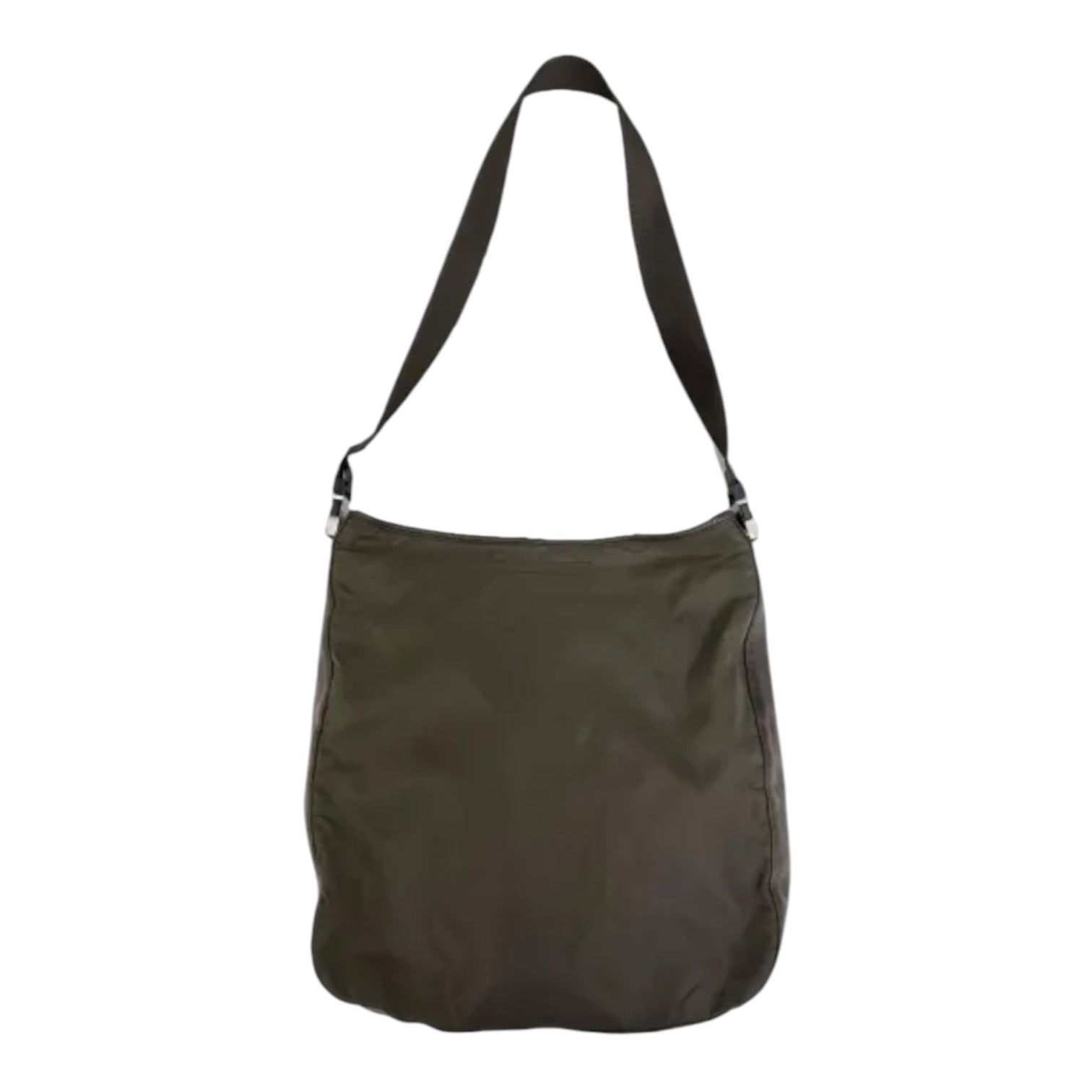 90s PRADA Made in Italy Nylon/Leather Shoulder Bag