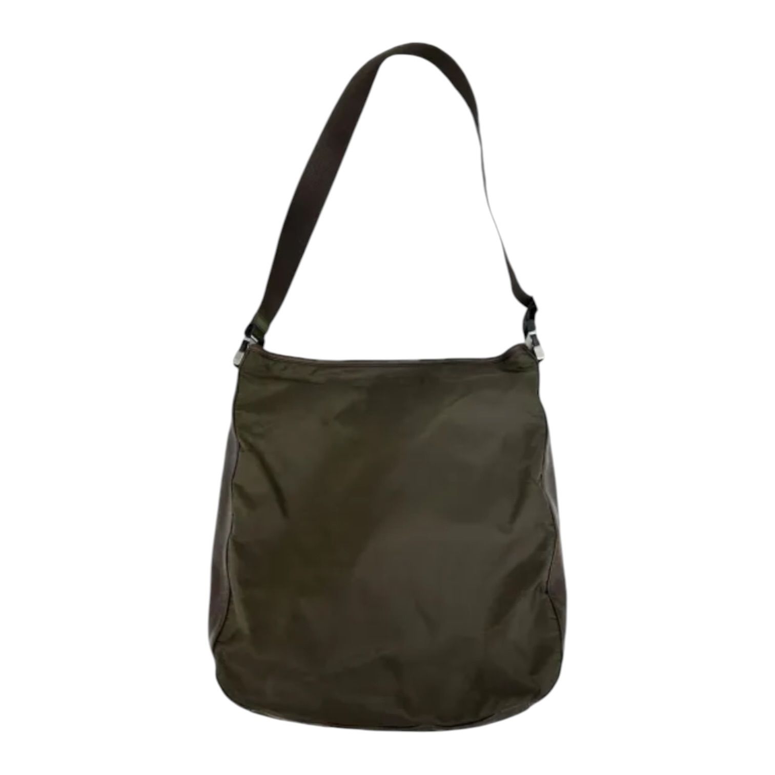 90s PRADA Made in Italy Nylon/Leather Shoulder Bag
