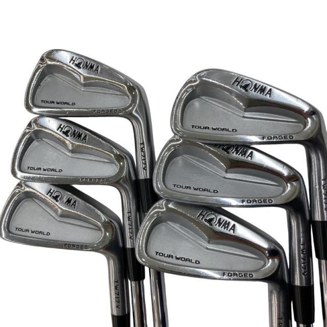 【中古】 本間ゴルフ TOUR WORLD TW717V FORGED 6S アイアンセット IR 純正特注シャフト (フレックスS) メンズ 男性用 右利き 右用 Cランク ゴルフクラブ