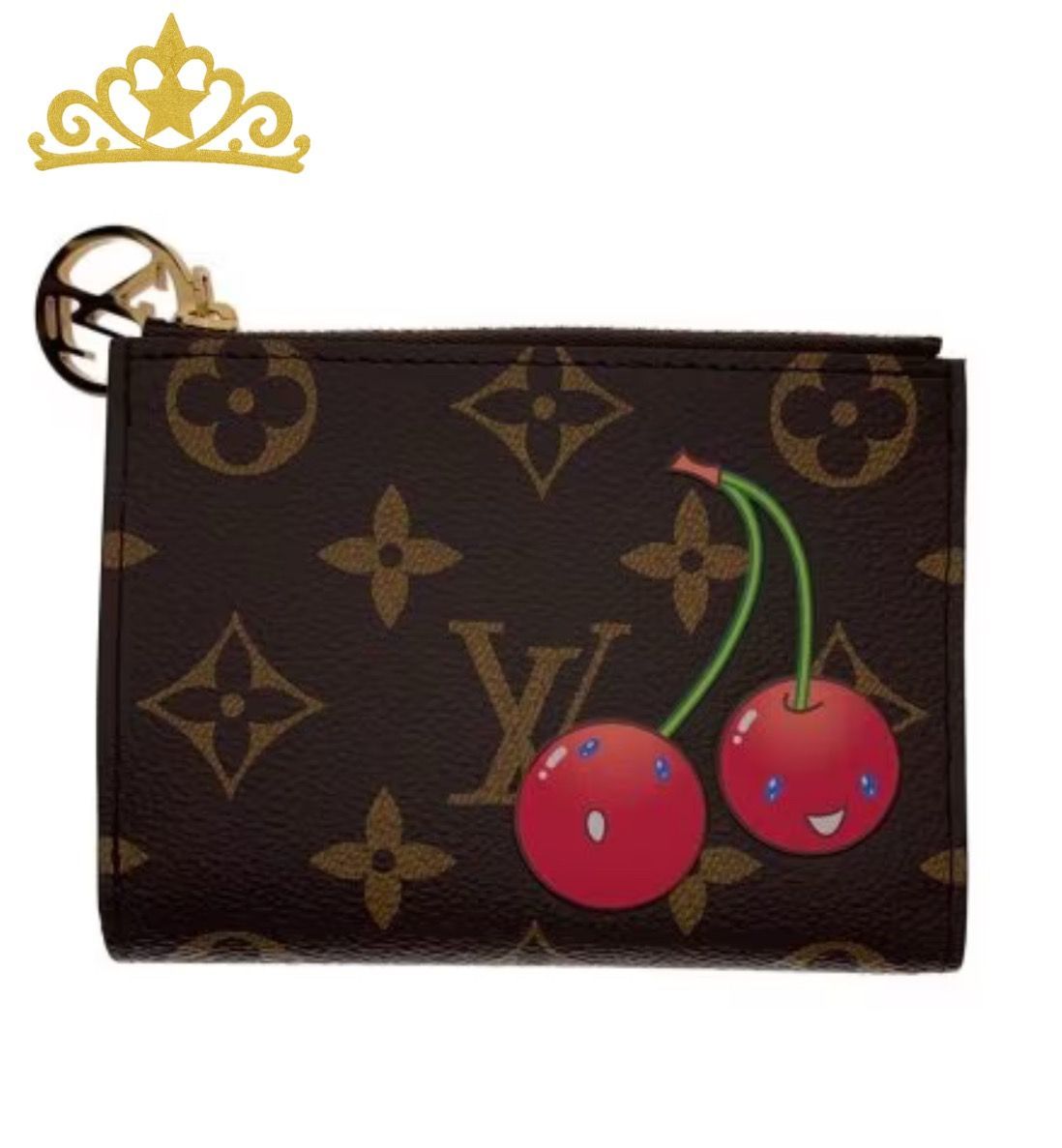 LOUIS VUITTON × 村上隆 モノグラム チェリー イラスト 二つ折り財布